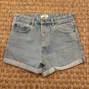 Forever 21 Light Blue Jean High Waisted Shorts